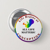 Badge Rond 5 Cm Toute Vie Compte ! Bouton de broche (Devant & derrière)