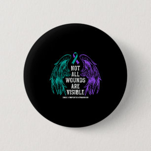 Badge Rond 5 Cm Toutes les blessures ne sont pas visibles Préventi