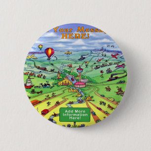 Badge Rond 5 Cm Toutes les routes mènent à San Antonio Texas