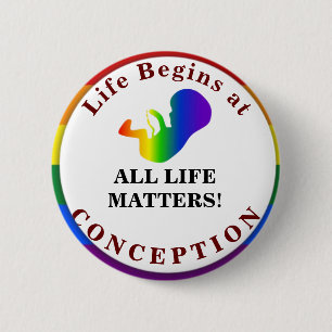 Badge Rond 5 Cm Toutes les vies comptent ! Épinglette
