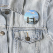 Badge Rond 5 Cm Tower Bridge-Londres (En situation)