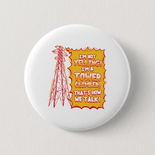 Badge Rond 5 Cm Tower Climber Industrial Climber Sticker (Devant)
