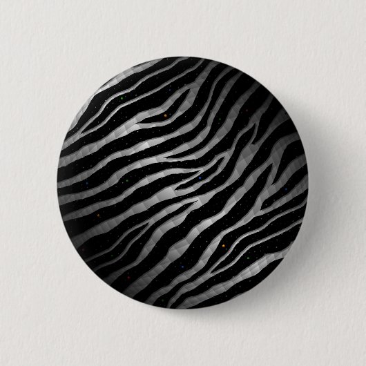Badge Rond 5 Cm Tracées SpaceTime arrachées - Noir/Blanc (Devant)