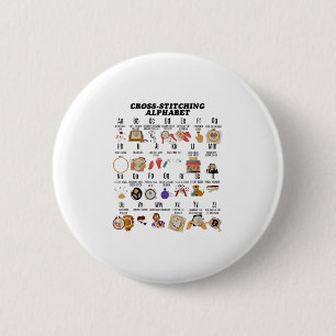 Badge Rond 5 Cm Tracer Alphabet Drôle Tracé Tracé
