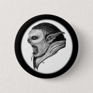 Badge Rond 5 Cm Tracer le design noir et blanc