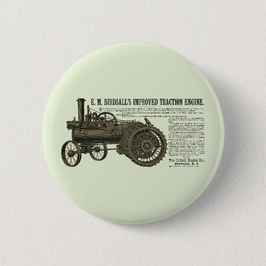 BADGE ROND 5 CM TRACTION DES MOTEURS À VAPEUR EXPLOITATION FERME D (Devant)