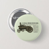BADGE ROND 5 CM TRACTION DES MOTEURS À VAPEUR EXPLOITATION FERME D (Devant & derrière)