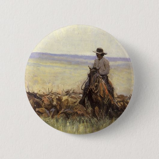 Badge Rond 5 Cm Trail Herd to Wyoming by WHD Koerner (Devant)