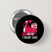 Badge Rond 5 Cm Train Amour à Profusion Saint-Valentin Garçonnet E (Devant & derrière)