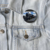 Badge Rond 5 Cm Train antique (En situation)