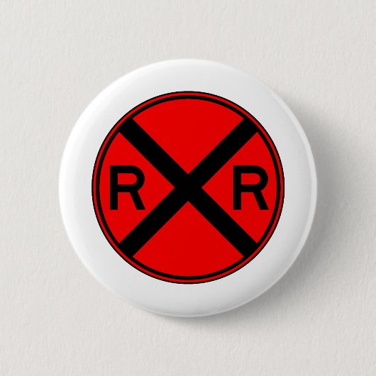 Badge Rond 5 Cm Train d'avertissement de plaque de rue de (Devant)