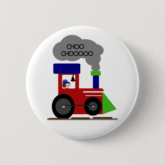 Badge Rond 5 Cm Train de Choo Choo (Devant)