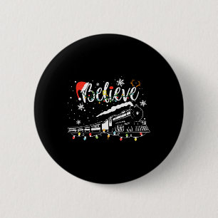 Badge Rond 5 Cm Train de Noël Croire Express polaire Xm