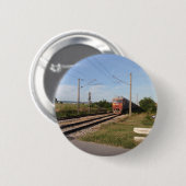 Badge Rond 5 Cm Train électrique (Devant & derrière)