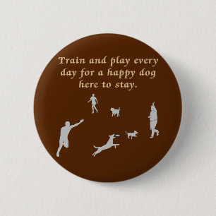Badge Rond 5 Cm Train Et Jouer