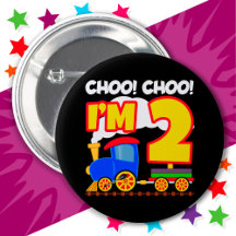 Train joli coloré 2e anniversaire Choo Choo Choo I