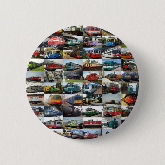 Badge Rond 5 Cm Trains (Devant)