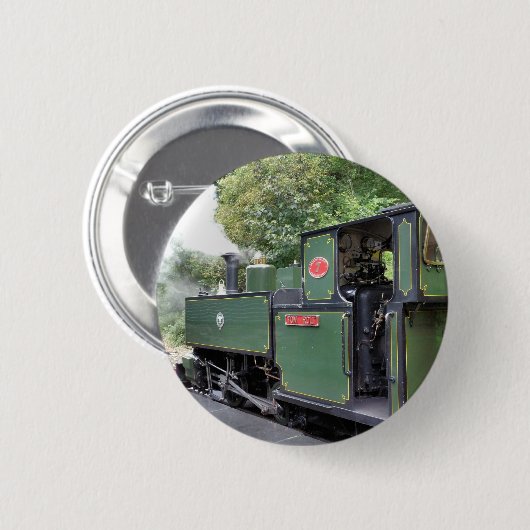 BADGE ROND 5 CM TRAINS À VAPEUR (Devant & derrière)