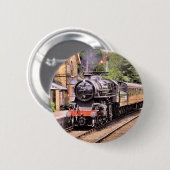 BADGE ROND 5 CM TRAINS À VAPEUR (Devant & derrière)