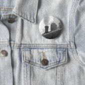 BADGE ROND 5 CM TRAINS À VAPEUR (En situation)