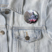 BADGE ROND 5 CM TRAINS À VAPEUR (En situation)