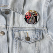 BADGE ROND 5 CM TRAINS À VAPEUR (En situation)