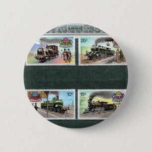 Badge Rond 5 Cm Trains, chemins de fer, locomotives 2