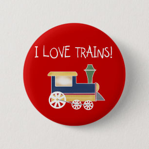 BADGE ROND 5 CM TRAINS D'AMOUR