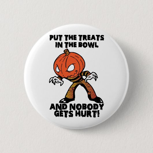Badge Rond 5 Cm Traitements d'Halloween (Devant)