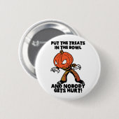 Badge Rond 5 Cm Traitements d'Halloween (Devant & derrière)