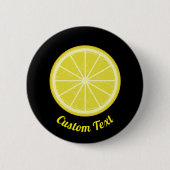 Badge Rond 5 Cm Tranche de citron (Devant)