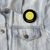 Badge Rond 5 Cm Tranche de citron (En situation)