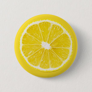 Badge Rond 5 Cm tranche de citron
