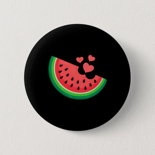 Badge Rond 5 Cm Tranche de pastèque Melon Vacances d'été Pastèque (Devant)