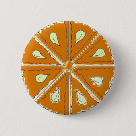 Badge Rond 5 Cm Tranche d'orange (Devant)