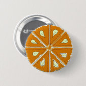 Badge Rond 5 Cm Tranche d'orange (Devant & derrière)