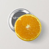 Badge Rond 5 Cm Tranche fraîche de fruit orange (Devant & derrière)