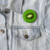 Badge Rond 5 Cm Tranche fraîche de kiwis (En situation)