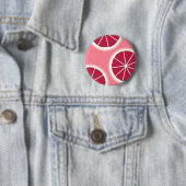 Badge Rond 5 Cm Tranches de pamplemousse rose (En situation)