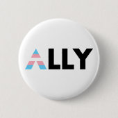 Badge Rond 5 Cm Trans Ally LGBTQ Transgenre LGBT (Devant)