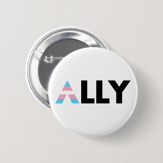 Badge Rond 5 Cm Trans Ally LGBTQ Transgenre LGBT (Devant & derrière)