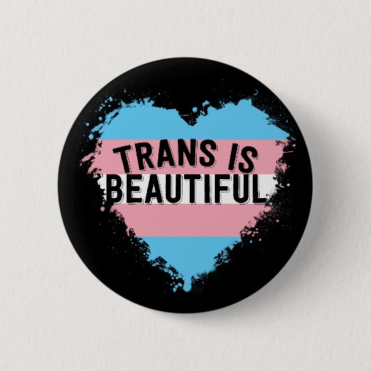Badge Rond 5 Cm Trans est une belle transgenre LGBT (Devant)
