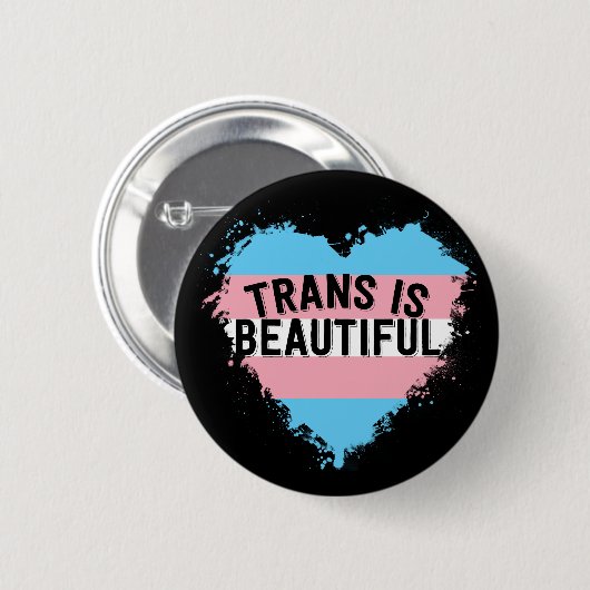 Badge Rond 5 Cm Trans est une belle transgenre LGBT (Devant & derrière)
