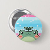 Badge Rond 5 Cm Trans Masculine LGBT Pride Drapeau Grenouille (Devant & derrière)