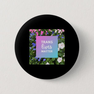 Badge Rond 5 Cm Trans vit la typographie florale