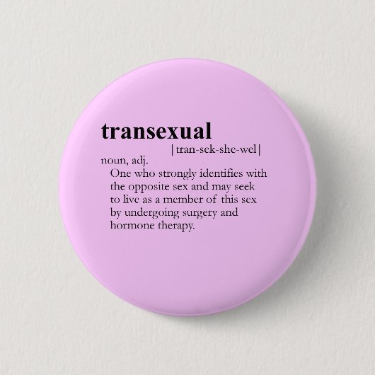 Badge Rond 5 Cm TRANSEXUEL (définition) (Devant)