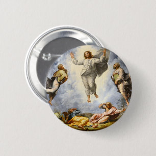 Badge Rond 5 Cm Transfiguration du Christ - Raphaello Sanzio 1520