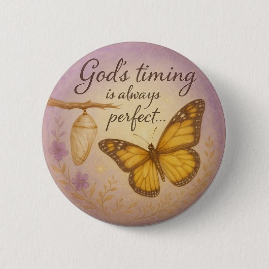 Badge Rond 5 Cm Transformation papillon - Conception de bouton (Devant)