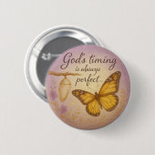 Badge Rond 5 Cm Transformation papillon - Conception de bouton (Devant & derrière)