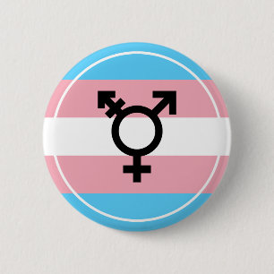 Badge Rond 5 Cm Transgender Pride Button